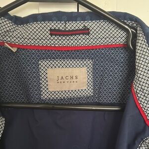 Jachs Blue Patterned Short Sleeve Shirt